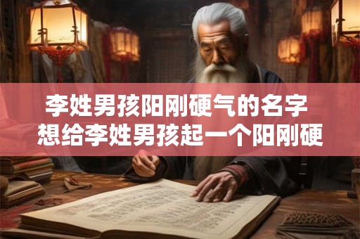 李姓男孩阳刚硬气的名字 想给李姓男孩起一个阳刚硬气的名字有什么推荐