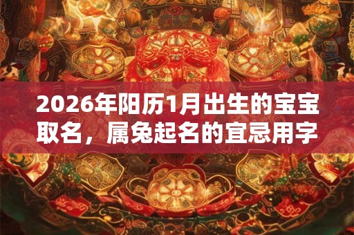 2026年阳历1月出生的宝宝取名，属兔起名的宜忌用字