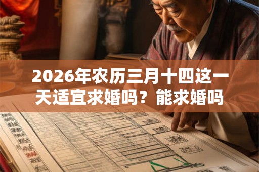 2026年农历三月十四这一天适宜求婚吗？能求婚吗