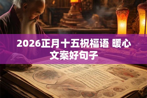 2026正月十五祝福语 暖心文案好句子