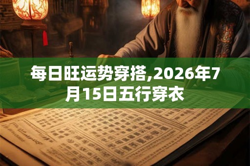 每日旺运势穿搭,2026年7月15日五行穿衣 每日旺运势穿搭,2026年7月15日五行穿衣