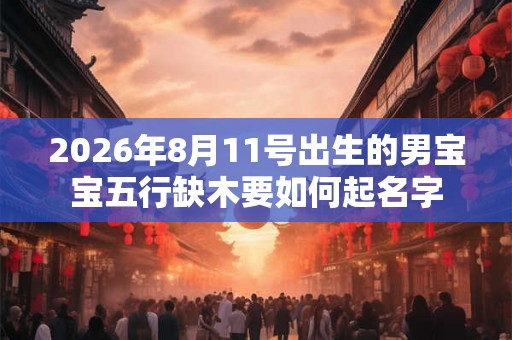 2026年8月11号出生的男宝宝五行缺木要如何起名字
