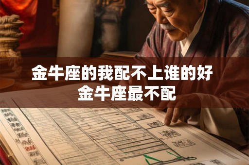 金牛座的我配不上谁的好  金牛座最不配