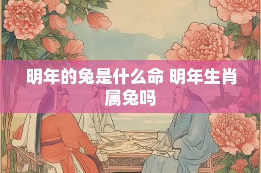 明年的兔是什么命 明年生肖属兔吗