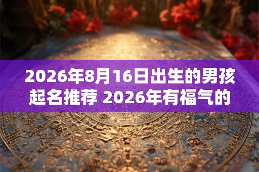 2026年8月16日出生的男孩起名推荐 2026年有福气的男孩乳名 2026年8月16日出生的男孩起名推荐 2026年有福气的男孩乳名