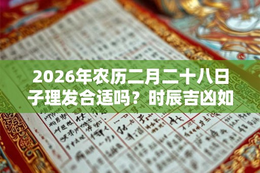 2026年农历二月二十八日子理发合适吗？时辰吉凶如何？