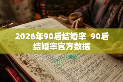 2026年90后结婚率  90后结婚率官方数据