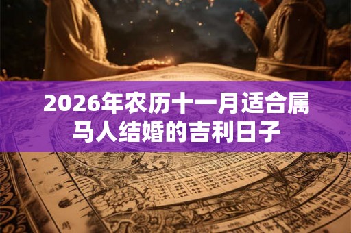 2026年农历十一月适合属马人结婚的吉利日子 2026年农历十一月适合属马人结婚的吉利日子