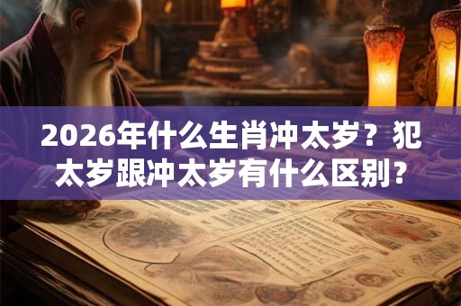 2026年什么生肖冲太岁？犯太岁跟冲太岁有什么区别？
