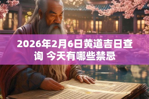 2026年2月6日黄道吉日查询 今天有哪些禁忌