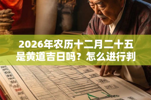 2026年农历十二月二十五是黄道吉日吗？怎么进行判断？