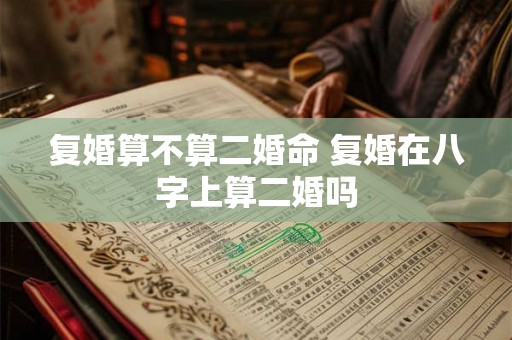 复婚算不算二婚命 复婚在八字上算二婚吗 复婚算不算二婚命 复婚在八字上算二婚吗