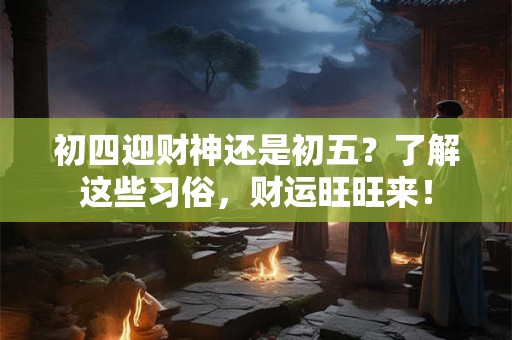 初四迎财神还是初五？了解这些习俗，财运旺旺来！