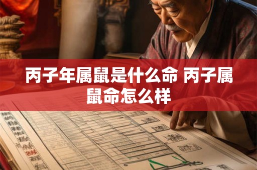 丙子年属鼠是什么命 丙子属鼠命怎么样
