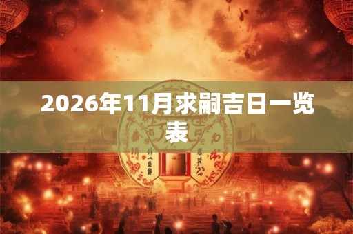 2026年11月求嗣吉日一览表 2026年11月求嗣吉日一览表