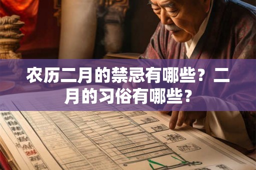 农历二月的禁忌有哪些？二月的习俗有哪些？