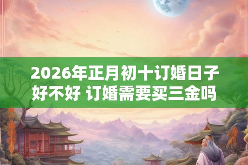 2026年正月初十订婚日子好不好 订婚需要买三金吗