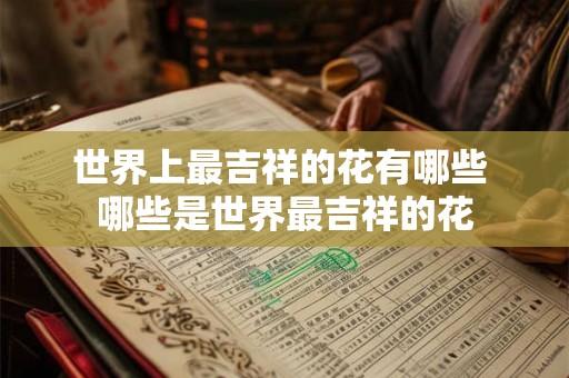 世界上最吉祥的花有哪些 哪些是世界最吉祥的花