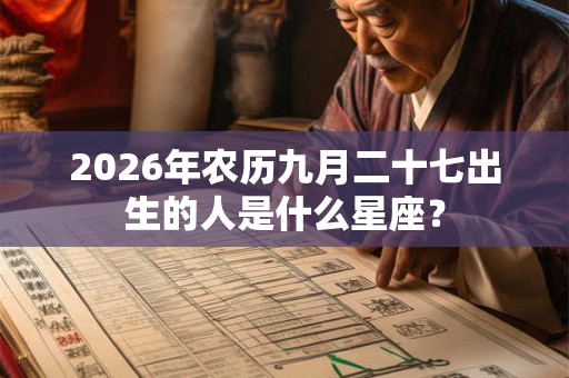 2026年农历九月二十七出生的人是什么星座？