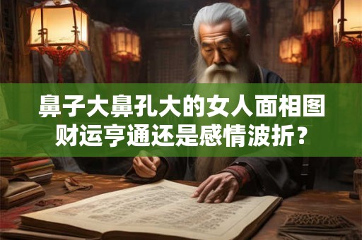 鼻子大鼻孔大的女人面相图财运亨通还是感情波折？
