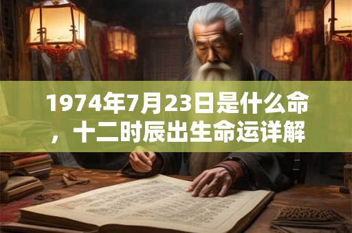 1974年7月23日是什么命,十二时辰出生命运详解 1974年7月23日是什么命,十二时辰出生命运详解