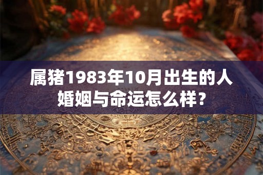属猪1983年10月出生的人婚姻与命运怎么样？