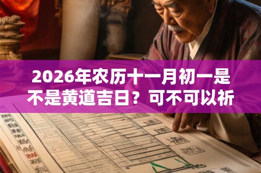 2026年农历十一月初一是不是黄道吉日？可不可以祈福？