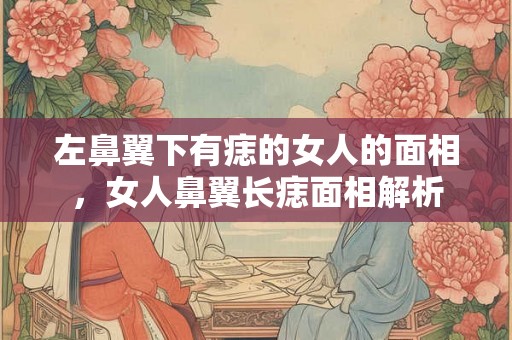 左鼻翼下有痣的女人的面相,女人鼻翼长痣面相解析 左鼻翼下有痣的女人的面相,女人鼻翼长痣面相解析