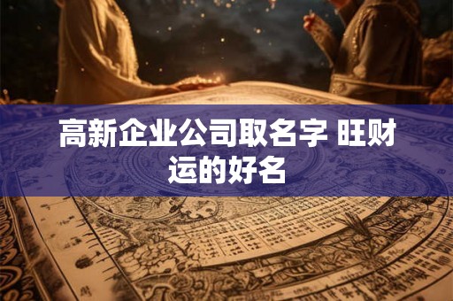 高新企业公司取名字 旺财运的好名