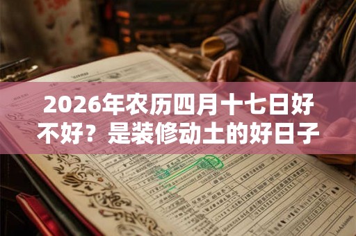 2026年农历四月十七日好不好？是装修动土的好日子吗？