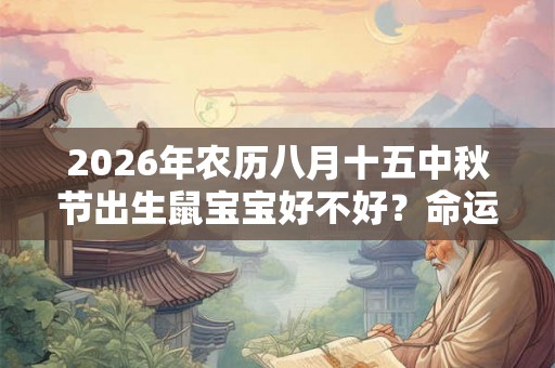 2026年农历八月十五中秋节出生鼠宝宝好不好？命运如何？