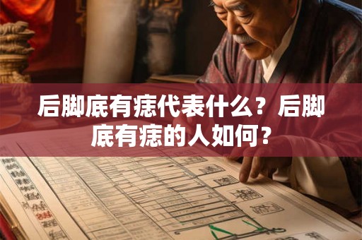 后脚底有痣代表什么？后脚底有痣的人如何？