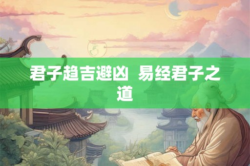 君子趋吉避凶  易经君子之道