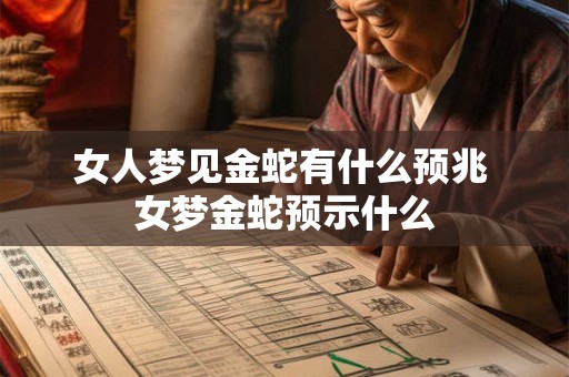 女人梦见金蛇有什么预兆 女梦金蛇预示什么