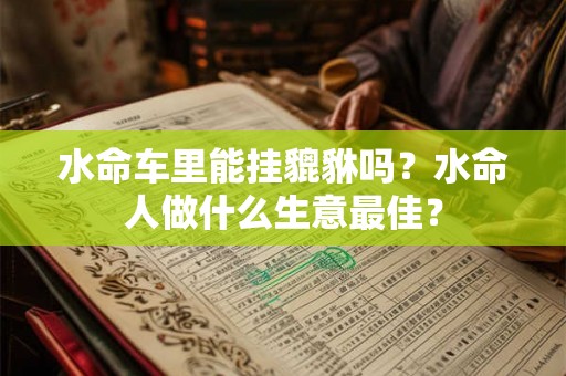 水命车里能挂貔貅吗？水命人做什么生意最佳？