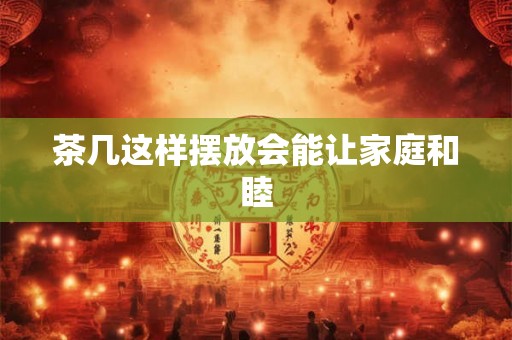 茶几这样摆放会能让家庭和睦