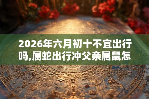 2026年六月初十不宜出行吗,属蛇出行冲父亲属鼠怎么办