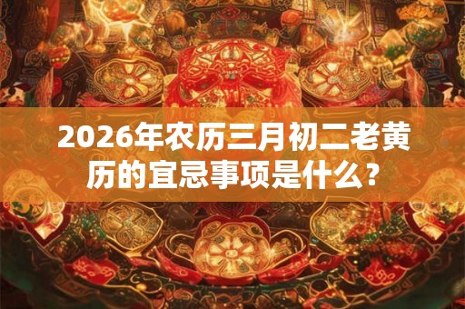 2026年农历三月初二老黄历的宜忌事项是什么？