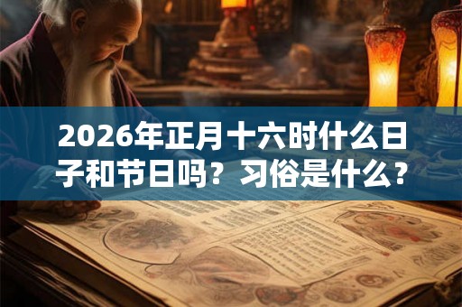 2026年正月十六时什么日子和节日吗？习俗是什么？