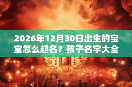 2026年12月30日出生的宝宝怎么起名?孩子名字大全 2026年12月30日出生的宝宝怎么起名?孩子名字大全