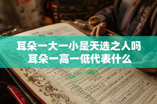 耳朵一大一小是天选之人吗 耳朵一高一低代表什么