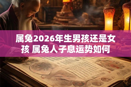 属兔2026年生男孩还是女孩 属兔人子息运势如何