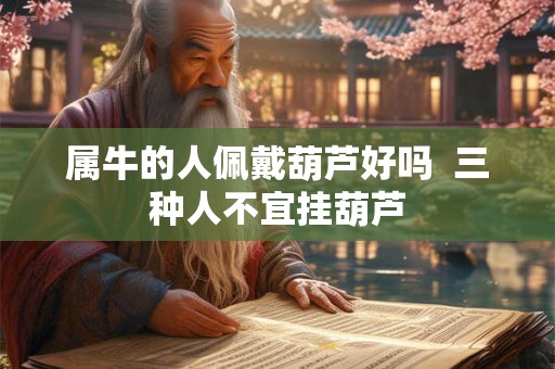 属牛的人佩戴葫芦好吗 三种人不宜挂葫芦 属牛的人佩戴葫芦好吗 三种人不宜挂葫芦