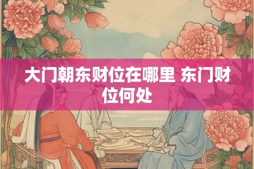 大门朝东财位在哪里 东门财位何处