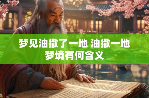梦见油撒了一地 油撒一地梦境有何含义