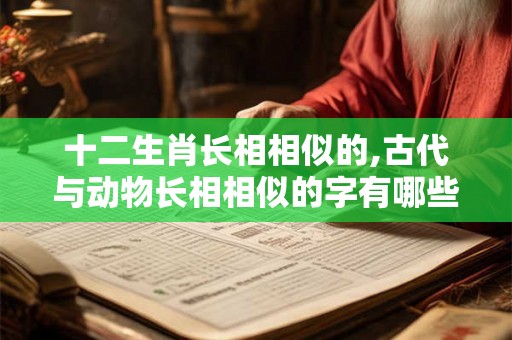十二生肖长相相似的,古代与动物长相相似的字有哪些