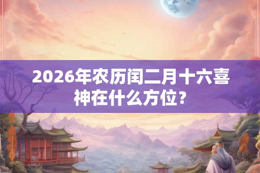 2026年农历闰二月十六喜神在什么方位？