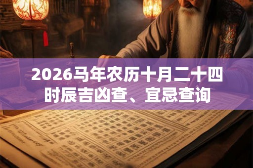 2026马年农历十月二十四时辰吉凶查、宜忌查询