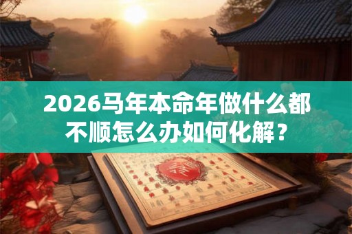 2026马年本命年做什么都不顺怎么办如何化解？