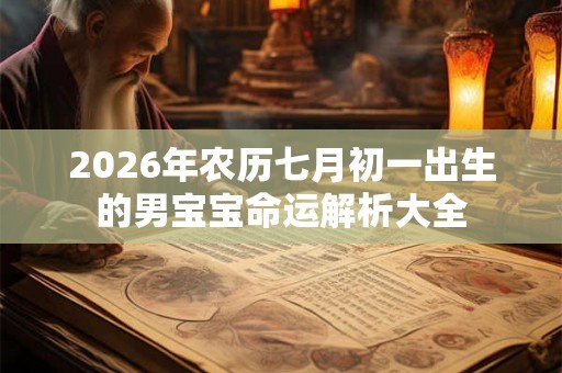 2026年农历七月初一出生的男宝宝命运解析大全